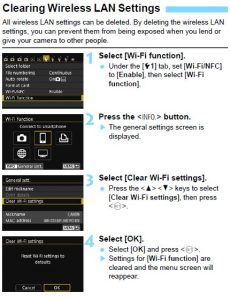 How To Reset Canon Camera Wi Fi Password