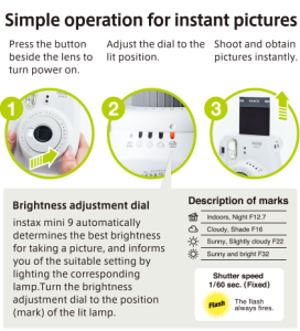 Instax Mini 9 Settings