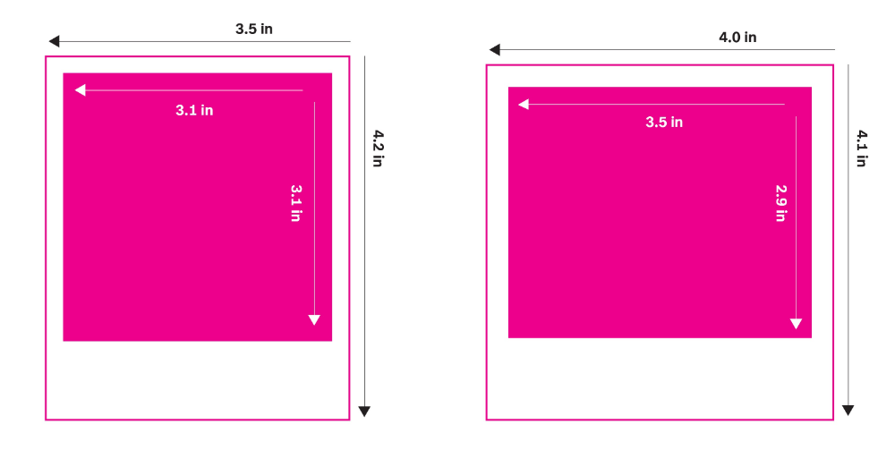 Polaroid Photo Sizes